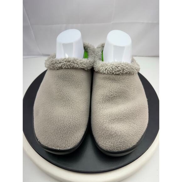 Oofos Oocoozie Mule Mens Size 10 Gray Sherpa Comfort Recovery Slip On Shoes NEW main image 6